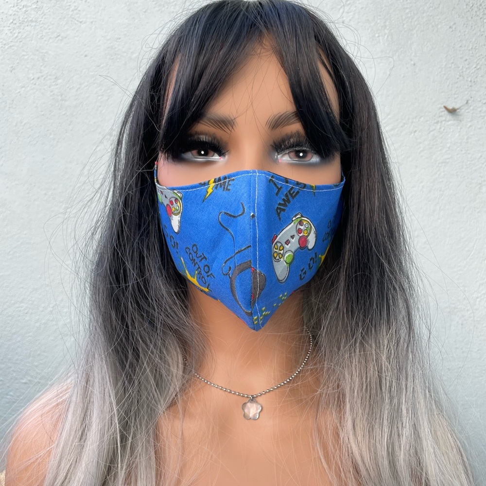 Beautiful Unique Handmade Masks ✨ Blue Video Game Mask 💙🎮